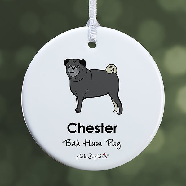 Personalized Pug Ornaments by philoSophie's - 25476