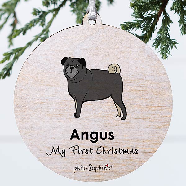 Personalized Pug Ornaments by philoSophie's - 25476
