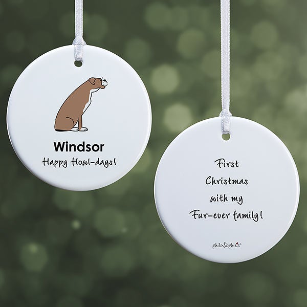 Personalized Boxer Ornaments by philoSophie's - 25477