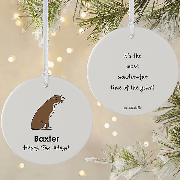 Personalized Boxer Ornaments by philoSophie's - 25477