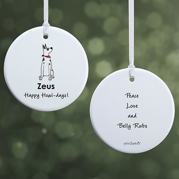 Personalized Great Dane Ornaments by philoSophie's - 25478