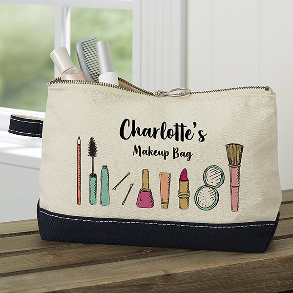 Makeup Brushes Personalized Canvas Makeup Bags - 25484