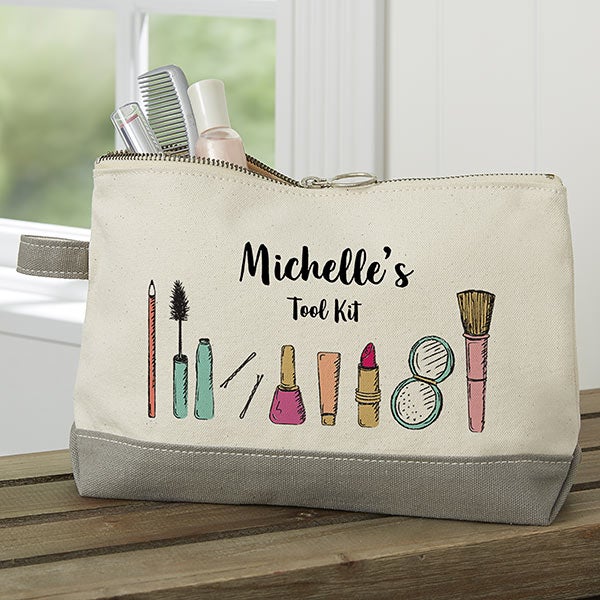 Makeup Brushes Personalized Canvas Makeup Bags - 25484