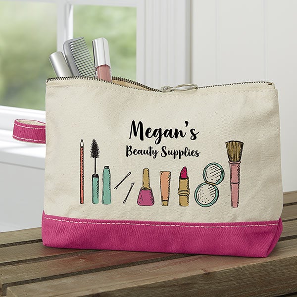 Makeup Brushes Personalized Canvas Makeup Bags - 25484