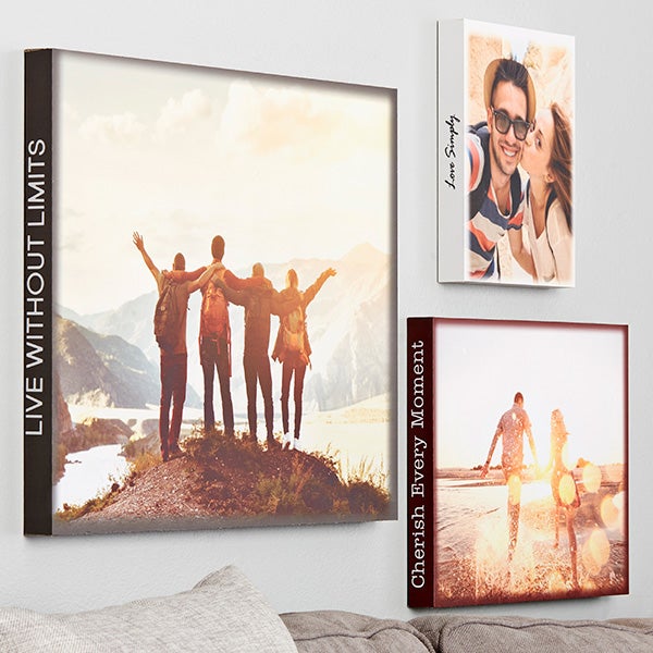 Colored Edge Quote Portrait Photo Canvas Tile Boards - 25493