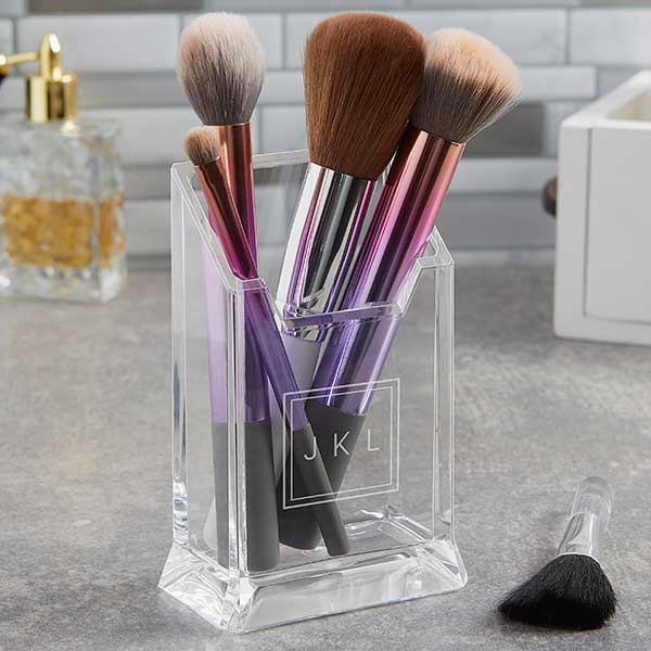 Classic Celebrations Personalized Acrylic Makeup Brush Holder