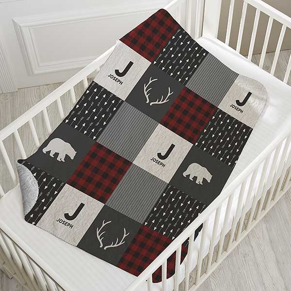 Personalized Buffalo Check Plaid Baby Blankets - 25504