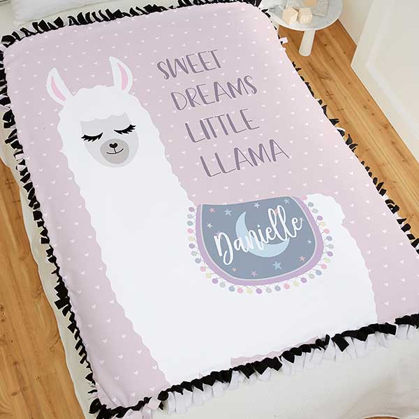 llama receiving blanket