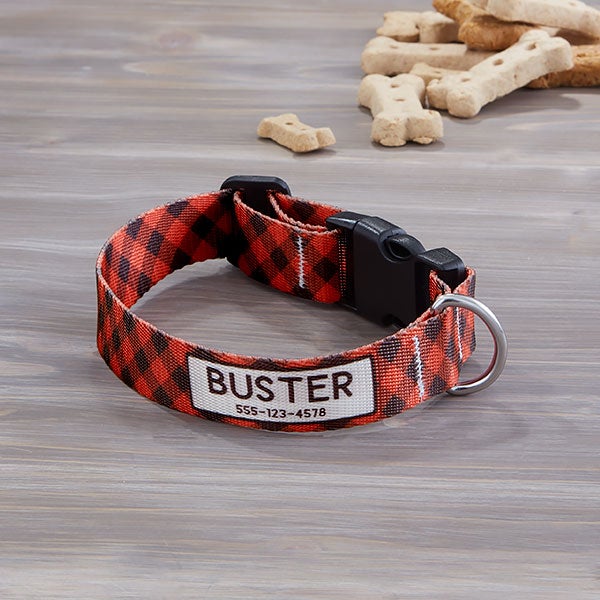 Pet Plaid Personalized Dog Collars - 25535