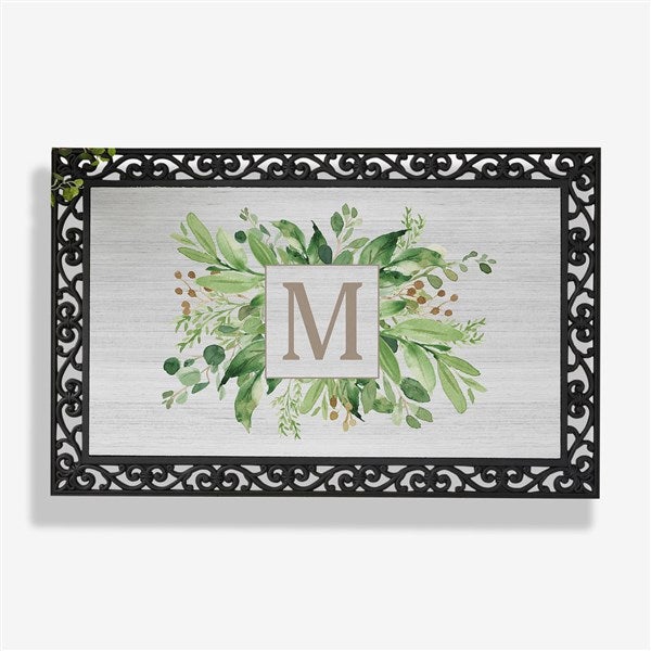 Spring Greenery Personalized Doormats - 25543