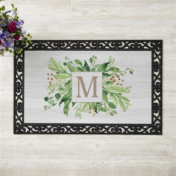 Spring Greenery Personalized Doormats - 25543