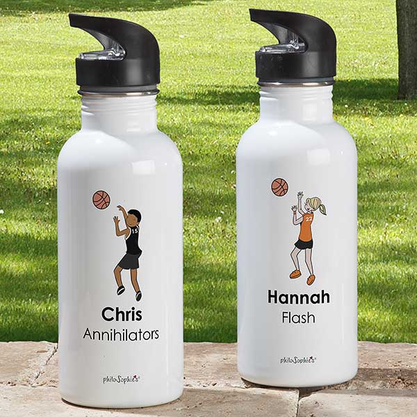 Personalized Basketball Player Water Bottle by philoSophie's - 25551