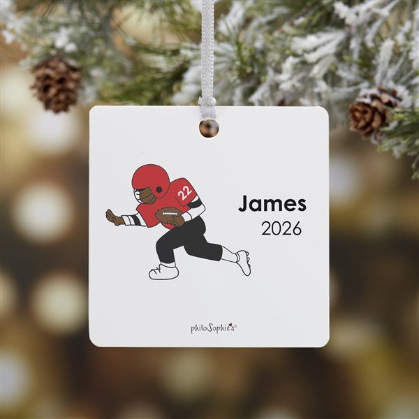 Personalized Football Player Christmas Ornaments by philoSophie's - 25556