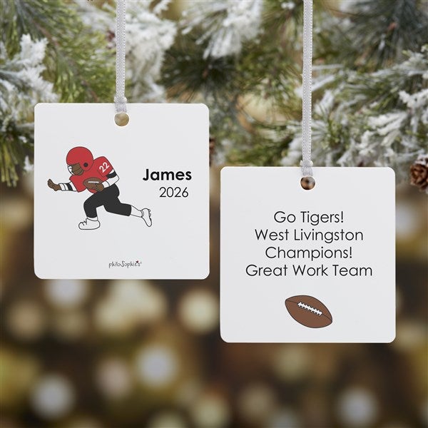 Personalized Football Player Christmas Ornaments by philoSophie's - 25556