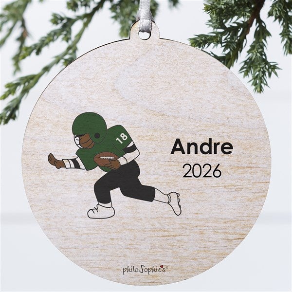 Personalized Football Player Christmas Ornaments by philoSophie's - 25556