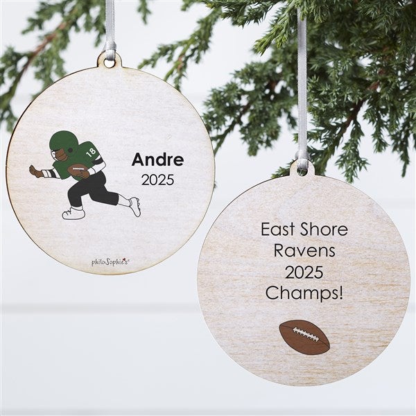Personalized Football Player Christmas Ornaments by philoSophie's - 25556