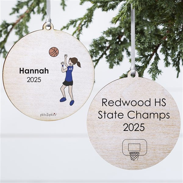 Personalized Basketball Player Christmas Ornaments by philoSophie's - 25558