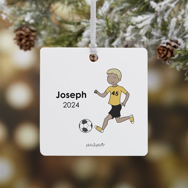 Personalized Soccer Player Christmas Ornaments by philoSophie's - 25559