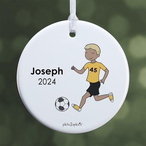 Personalized Soccer Player Christmas Ornaments by philoSophie's - 25559