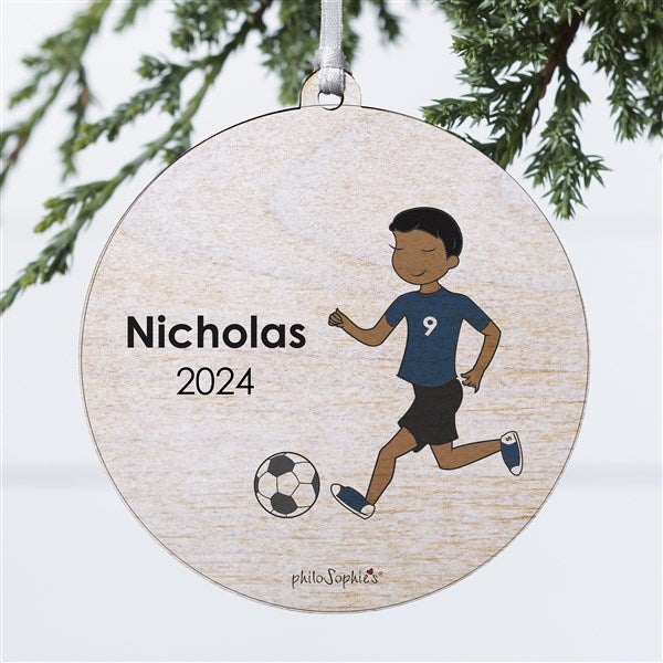 Personalized Soccer Player Christmas Ornaments by philoSophie's - 25559