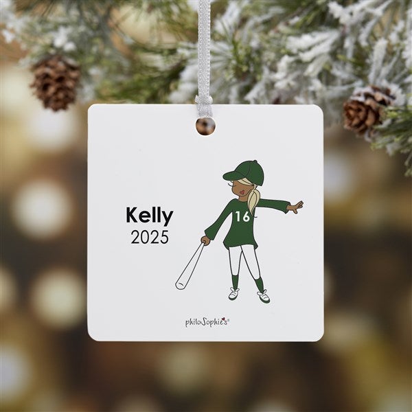 Personalized Baseball Player Christmas Ornaments by philoSophie's - 25561