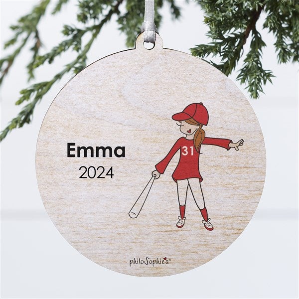 Personalized Baseball Player Christmas Ornaments by philoSophie's - 25561