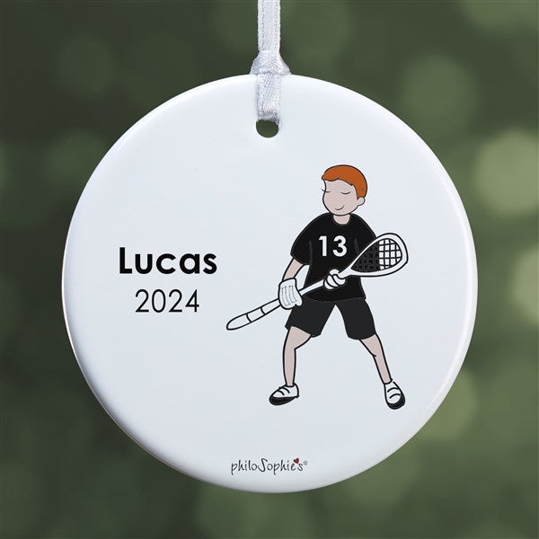 Personalized Lacrosse Player Christmas Ornaments by philoSophie's - 25562