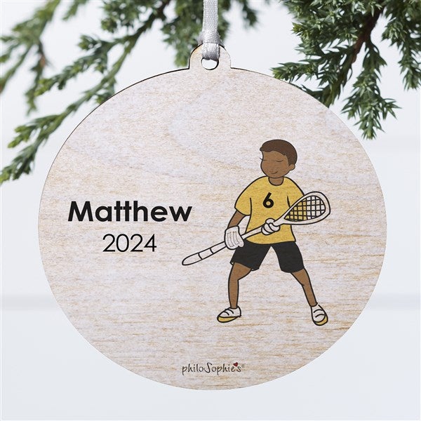 Personalized Lacrosse Player Christmas Ornaments by philoSophie's - 25562