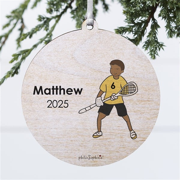 Personalized Lacrosse Player Christmas Ornaments by philoSophie's - 25562