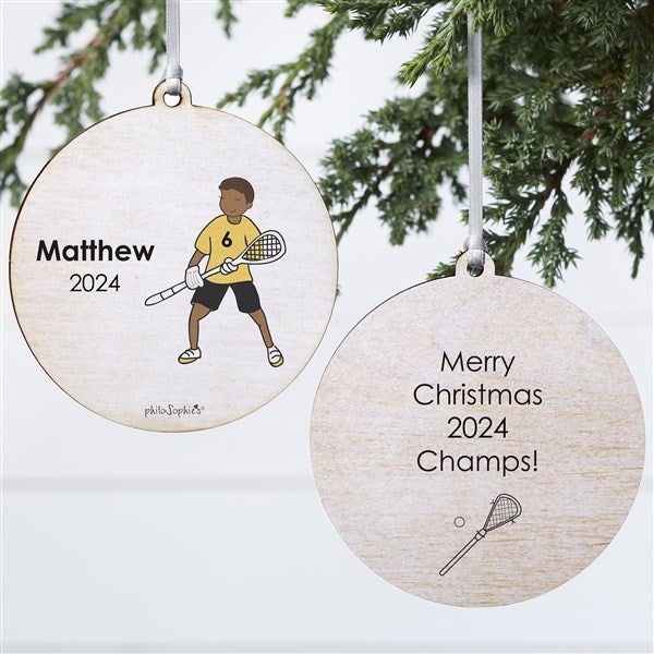 Personalized Lacrosse Player Christmas Ornaments by philoSophie's - 25562