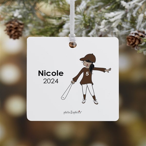 Personalized Softball Player Christmas Ornaments by philoSophie's - 25571