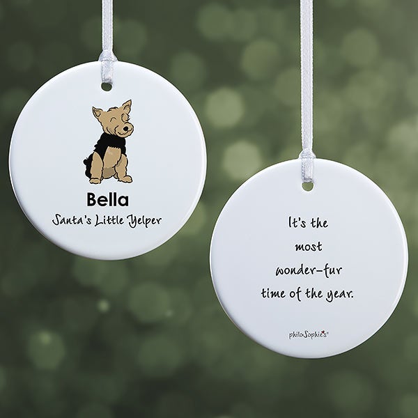 Personalized Yorkie Ornaments by philoSophie's - 25574