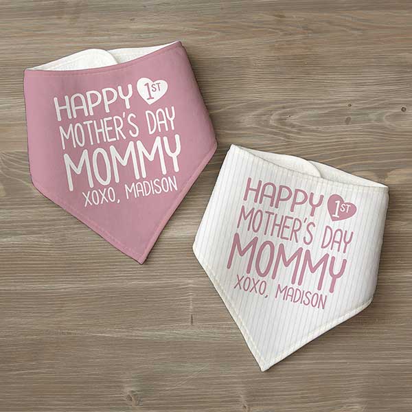 Personalized Baby Bibs - Happy First Mother's Day - 25575