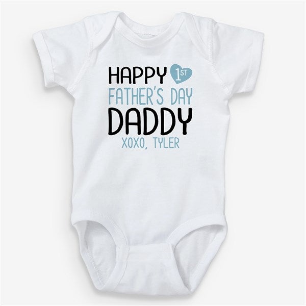 Happy First Father's Day Personalized Baby Clothes - 25576