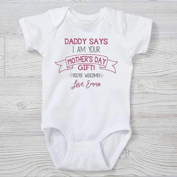 Baby Vest Funny I Got It From My Mama Slogan Bodysuit Mother's Day Gift 