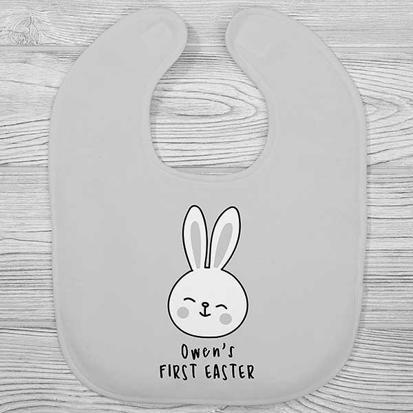 First Easter Bunny Personalized Baby Bibs - 25586