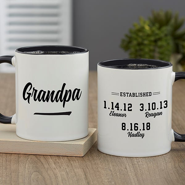 CustomGiftsNow Only The Best Grandpas Get Promoted to Great Grandpa Ceramic Coffee Mug, Black