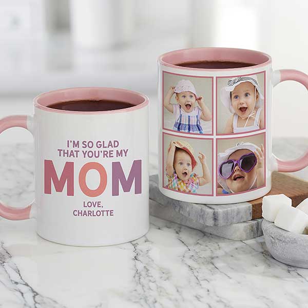 So Glad You're Our Mom Personalized Coffee Mug - 11oz Red