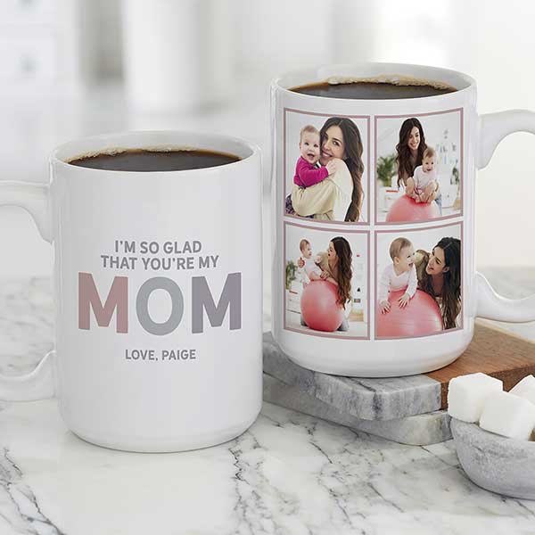 So Glad You're Our Mom Personalized Coffee Mugs - 25614