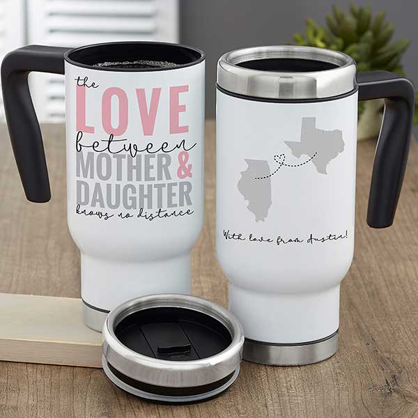 The Bond Mother Between Daughter Knows No Distance Personalized Tumbler-Birthday gift Christmas Gift Gift for mother for daughter