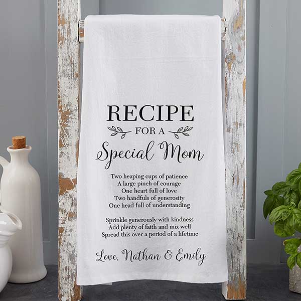 Bonus Mom's Kitchen Towel - Dish Towels - Gift For Bonus Mom - Tea Towels  For Cooking - Baking - Soft & Absorbent Kitchen Towel - Gifts For Birthday  