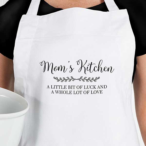 Mothers Day Gift Idea World's Best Mom Cooking Apron, White Chef