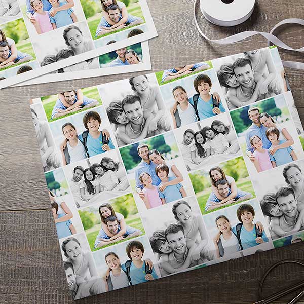 Photo Collage Personalized Photo Wrapping Paper - 25648