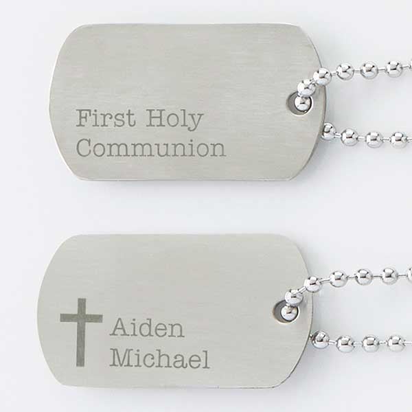 Personalized First Communion Dog Tags - 25672