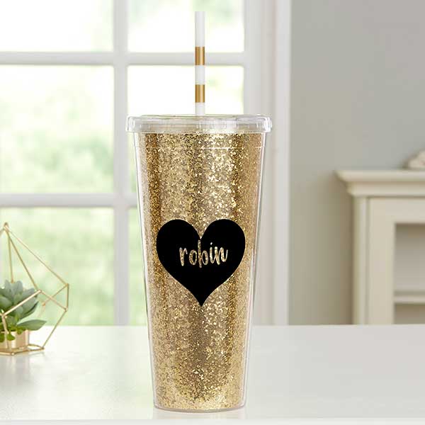 Glitter Tumbler With Her Name