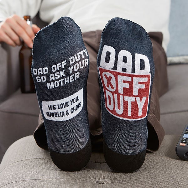 Dad Off Duty Personalized Adult Socks - 25695