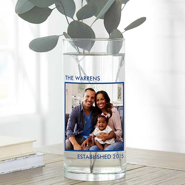 Picture Perfect Personalized 7.5-inch Family Photo Vase - 25749
