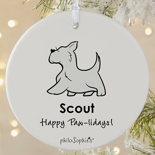 Personalized Scottie Ornament by philoSophie's - 25776