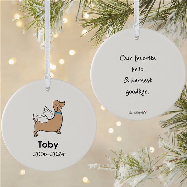 Personalized Dachshund Memorial Ornaments by philoSophie's - 25784