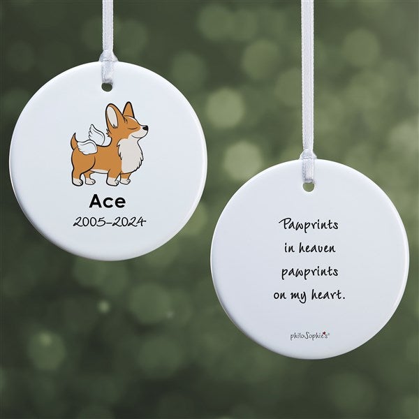 Personalized Corgi Memorial Ornaments by philoSophie's - 25790